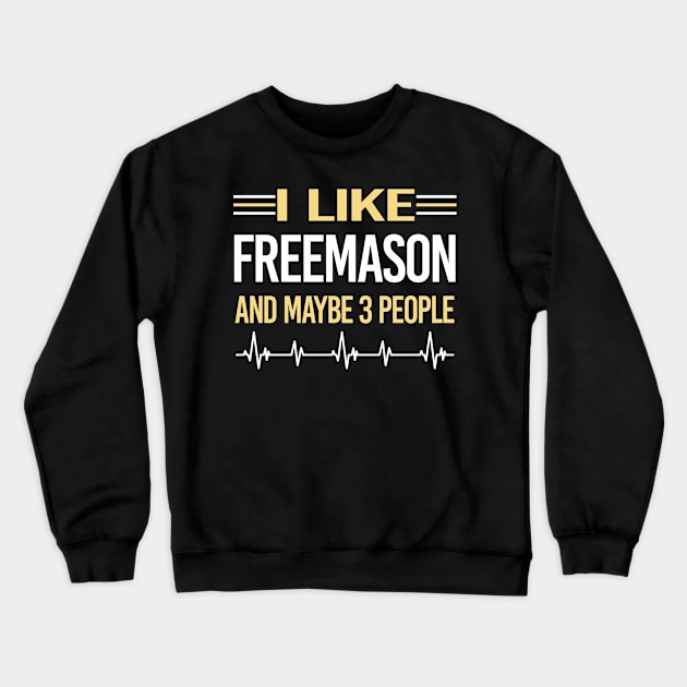 3 People Freemason Freemasonry Masonry Masonic Mason Stonemason Illuminati Crewneck Sweatshirt by relativeshrimp